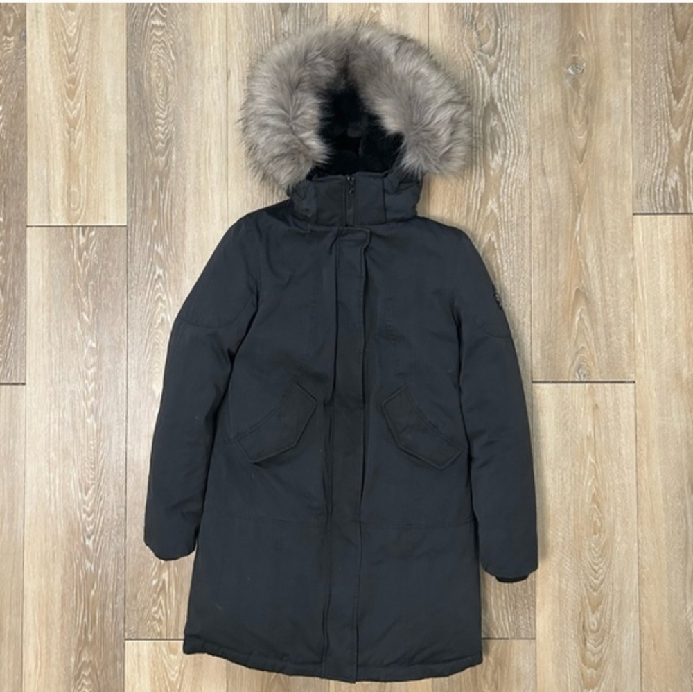 Toboggan Women’s Down Filled Black Parka Winter Jacket Sz Small